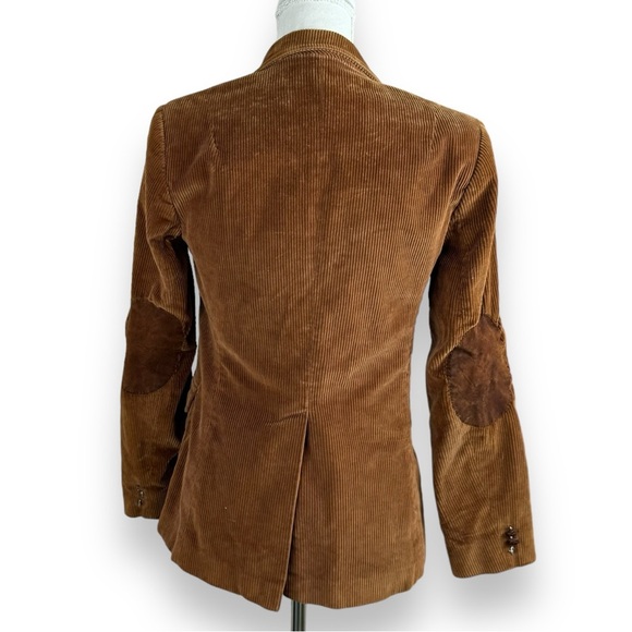 Vintage | The Villager Tan Corduroy 2 Piece Skirt Suit Blazer 1970s Union Made - Picture 8 of 12